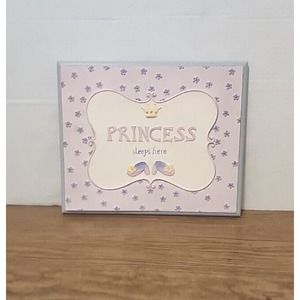 Princess Sleeps Here Hanging Door Sign